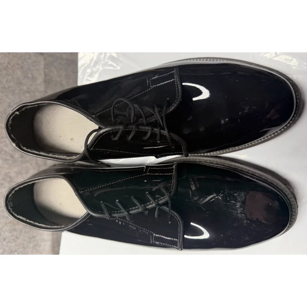 Authentic US Army High Gloss Oxford Shoes Bates or Capps Dress Shoe Size -10.5 D